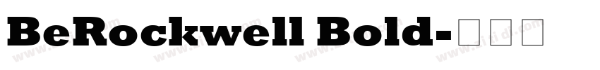 BeRockwell Bold字体转换